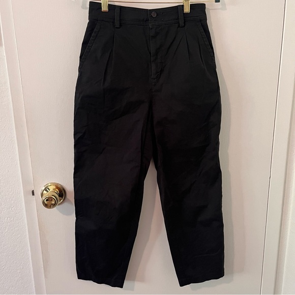 Everlane Pants - Everlane Pleated Chino Pants Black Size 0